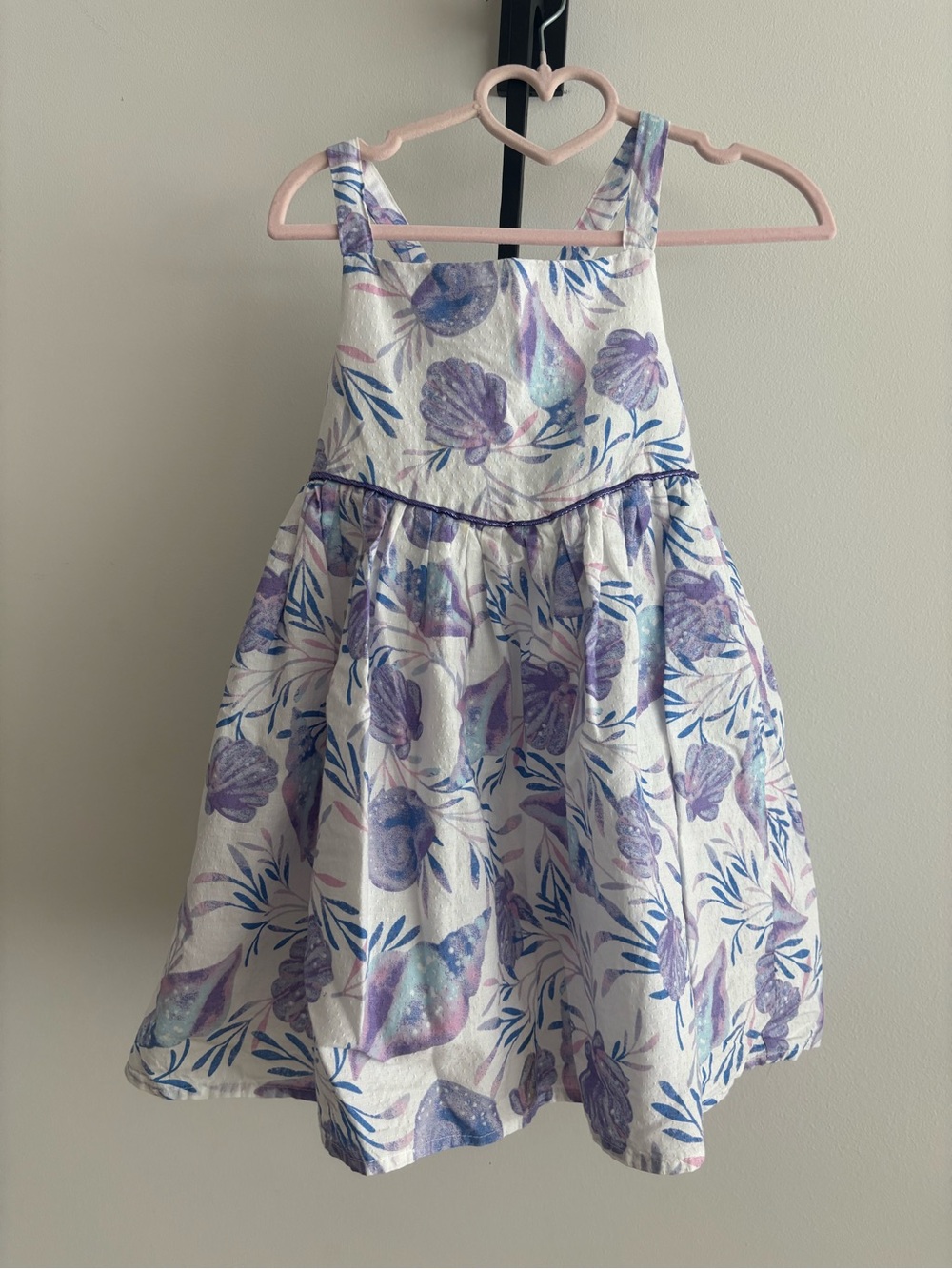 Max Studio Girls White Floral Shell-Print Dress
